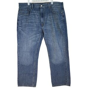 Levis 559 Jeans Mens 40x30 Blue Relaxed Straight Fit Whiskered Denim 100% Cotton